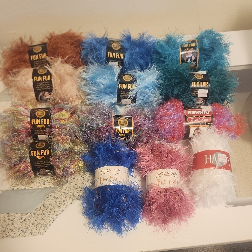 Assorted Fun Fur & Moda Dea Fur Ever Yarn Collection